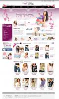 Romantic purple fashion website template